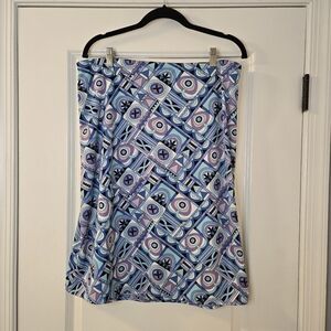Sigrid Olsen Multicolor Below Knee Maxi Skirt Size L With Front Slit